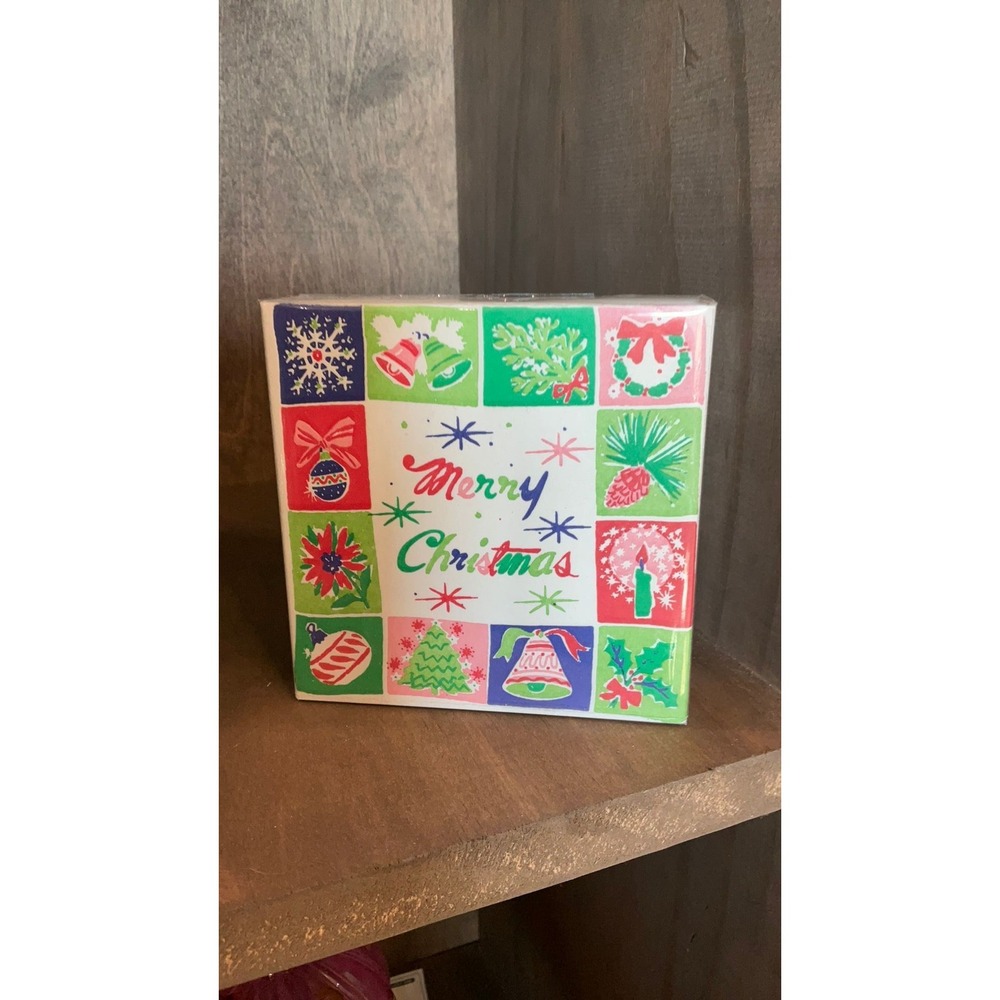Anthropologie Archivist Merry Christmas Matches Mid-Century Holiday Decor Box